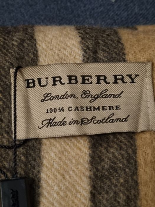 Nowy kaszmirowy szal Burberry 33x180 cm