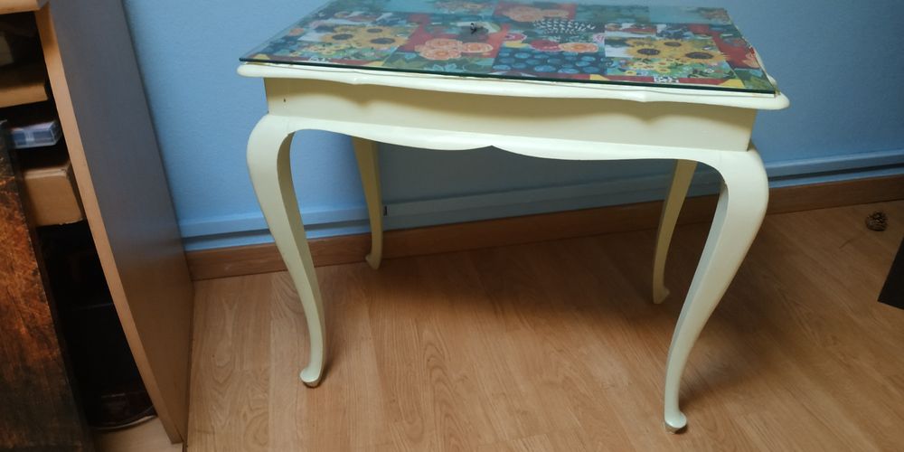 Mesa rectangular em madeira pau preto mas restaurada