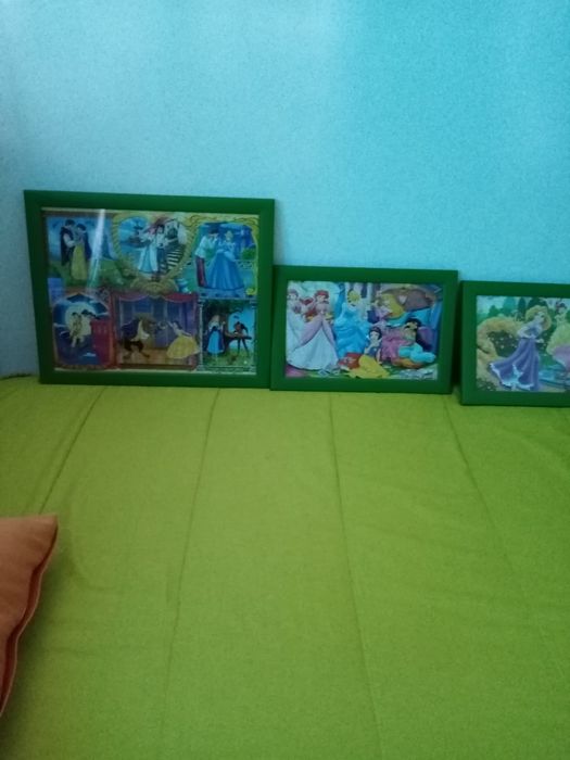 6 quadros de parede para quarto de menina.