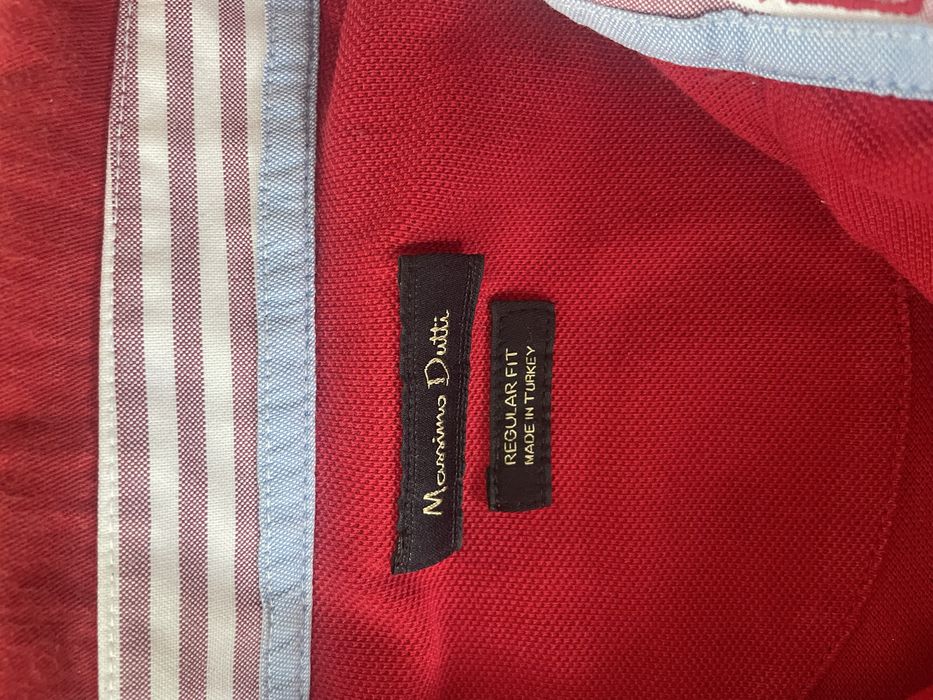Meska koszulka polo r. L czerwona massimo dutti