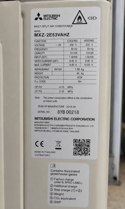Mitsubishi  multisplit  zubadan