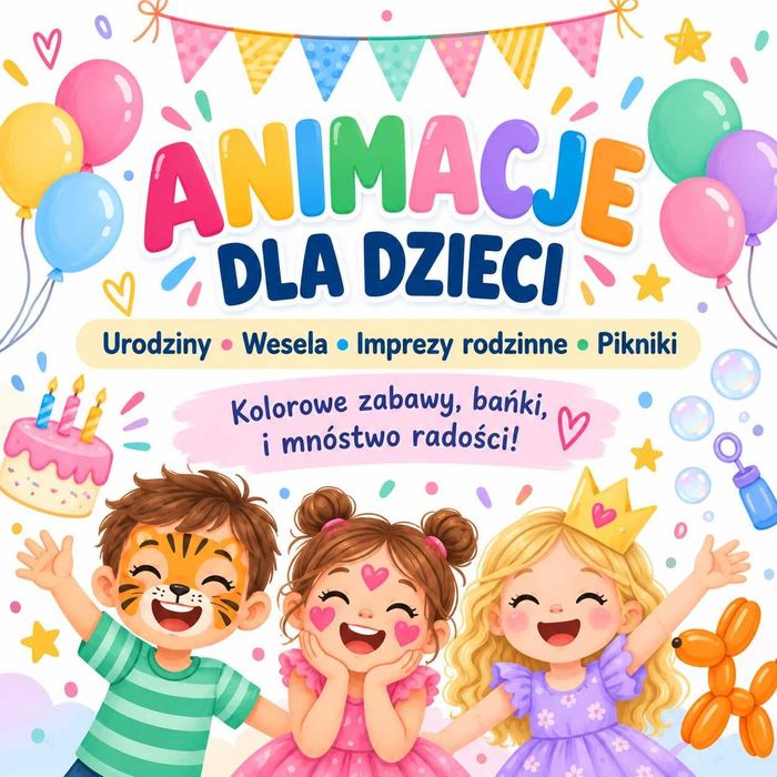 Animacje dla dzieci – urodziny, wesela i wyjątkowe okazje