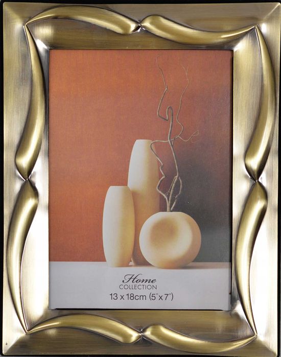 Ramka metalowa do postawienia 13x18 matowe złoto W-255
