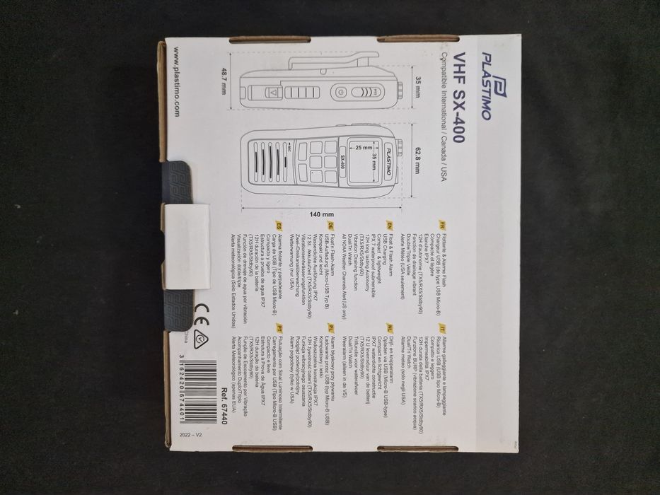 Plastimo Radio VHF Portátil SX-400 - NOVO