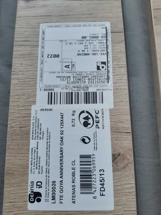 4 Frentes Gavetas NOVAS  384x450 (1) e 128x450 (3) Atenas Carvalho CL