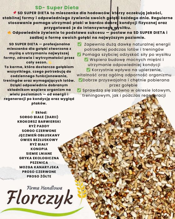 Karma dla gołębi Florczyk SD Super Dieta