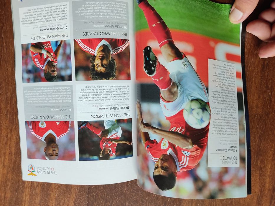 Programa de jogo Chelsea Benfica 2011/12 Champions league