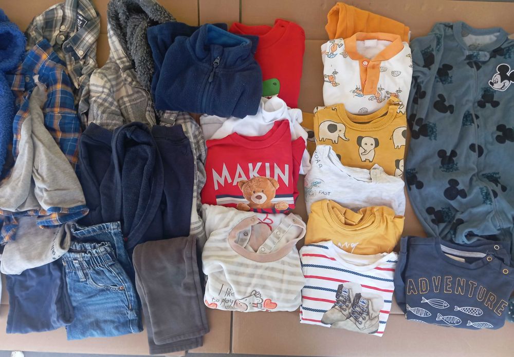 Lote 24 Peças Roupa Bebé Menino 18-24 meses (Outono/Inverno)