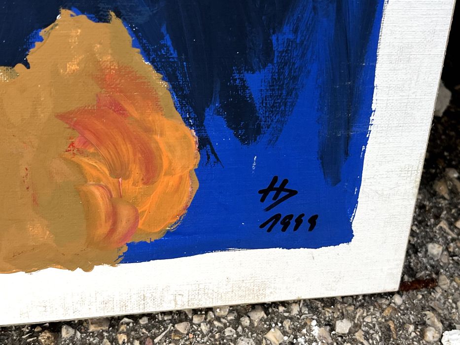 Pintura a óleo assinada e datada