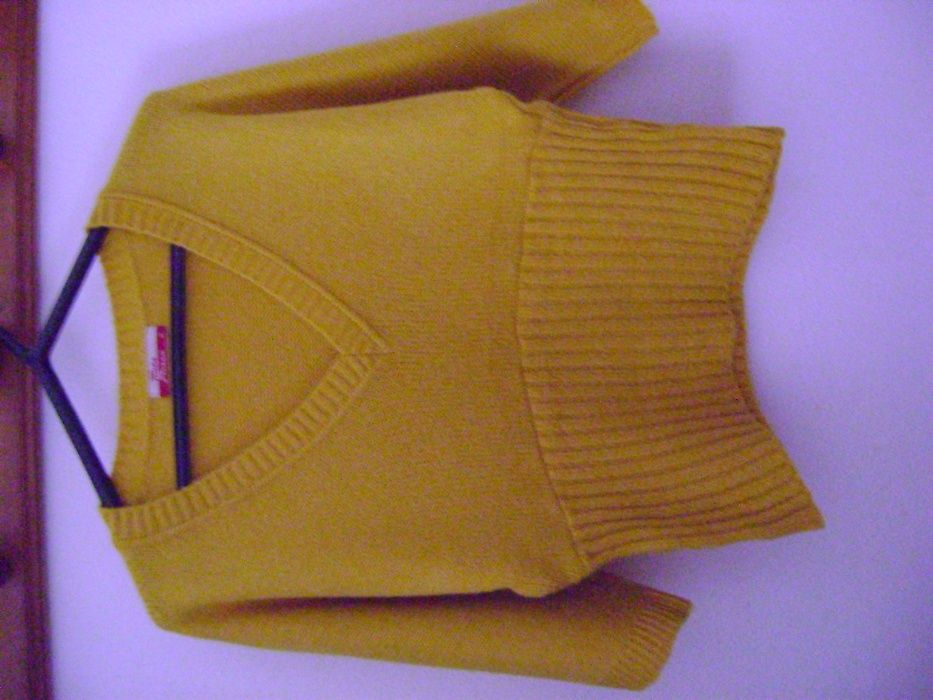 Camisola de lã amarela da Tinta Fresca - M - novo
