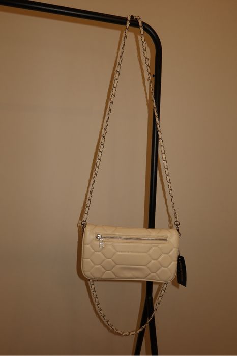ЧИТАЙТЕ ОПИС!!сумка клатч  в стилі zadig&voltaire rock quilted молочна