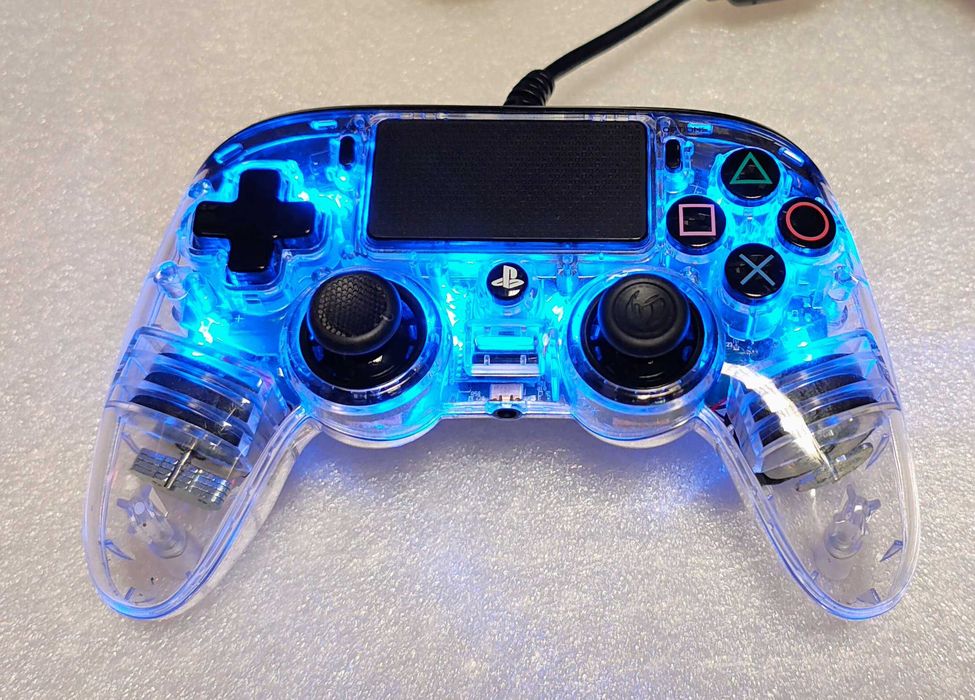 Pad Nacon do PlayStation 4 Ps4 Przewodowy Przezroczysty Niebieski