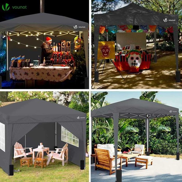 T4- Tenda Dobrável Gazebo 3x3m com 4 Paredes e 4 Sacos de Areia