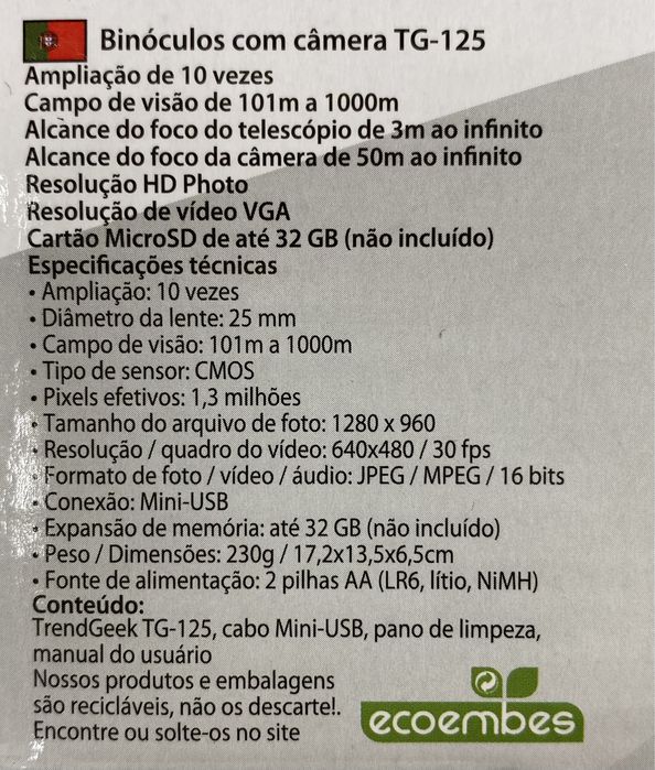 Binoculos com Camera64740287579009125