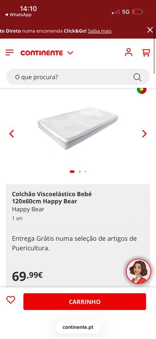 Berço Trama com colchão Happy Bear NOVO, nunca usado