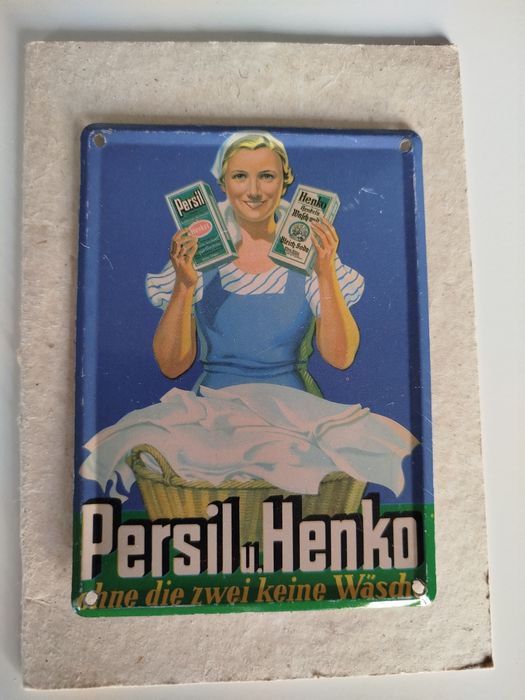 Винтажная металлическая открытка, реклама Persil 1900 годов, Германия