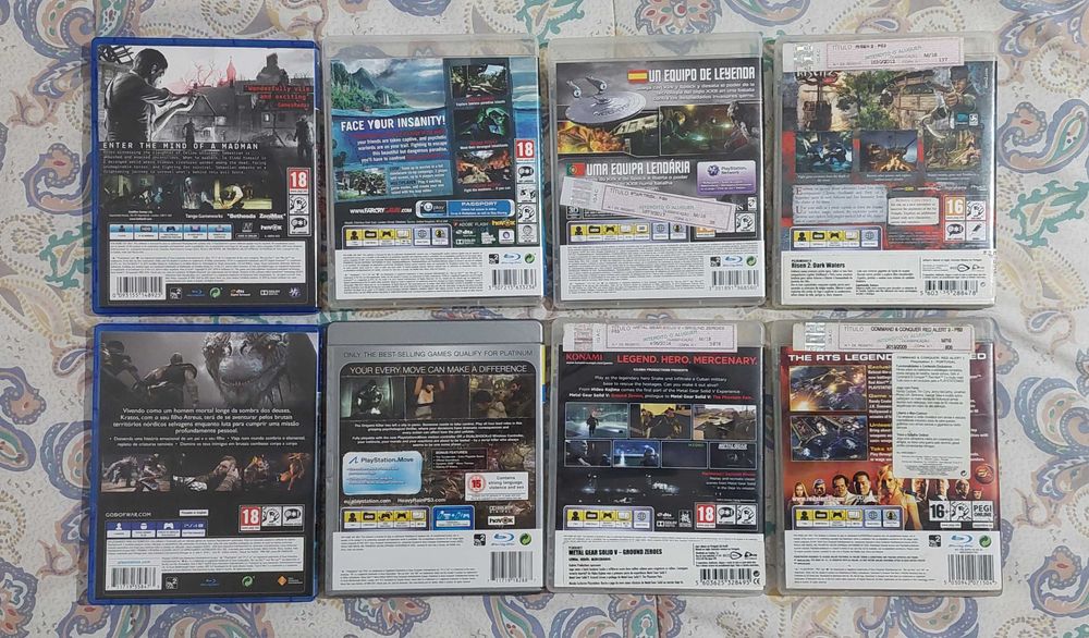 Conjunto de jogos PS3 e PS4