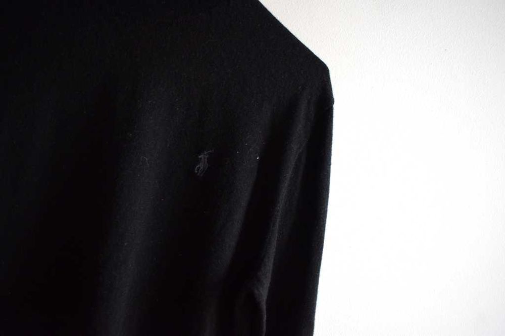 Polo Ralph Lauren sweter golf merino wool wełniany czarny m