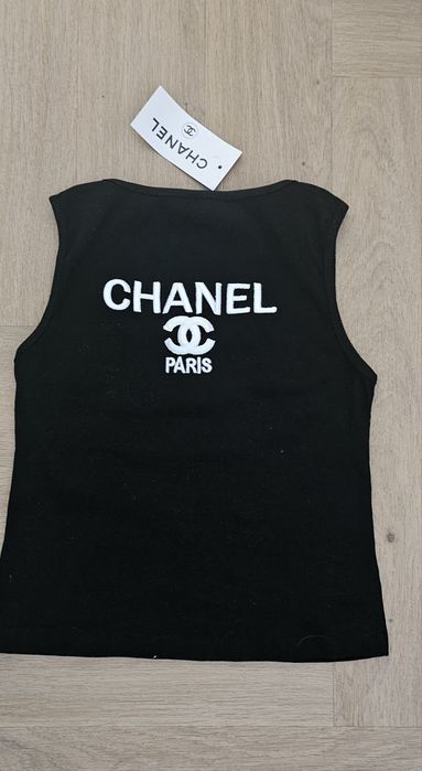 Czarna bokserka prazek chanel
