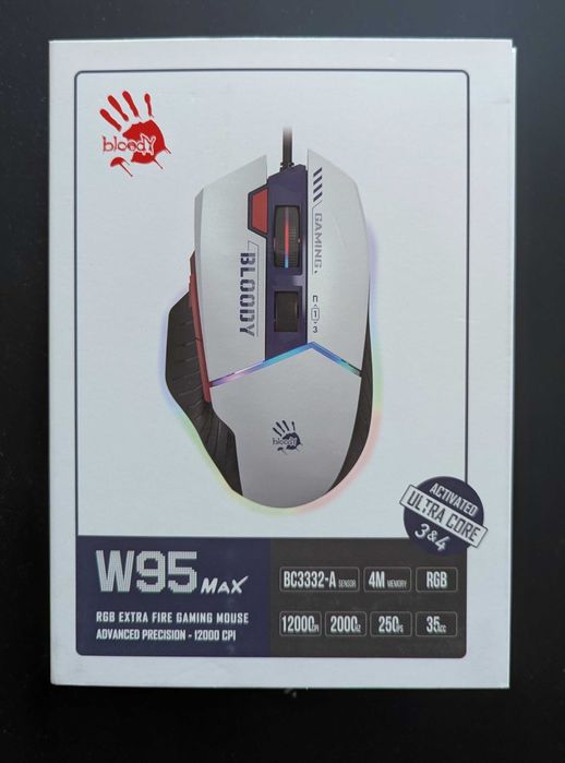 Myszka gamingowa A4tech Bloody W95Max Sports Navy Biała