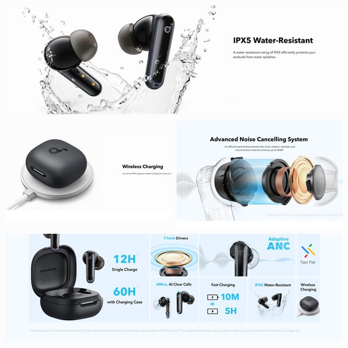 Навушники Anker SoundCore P40i TWS, 12год роботи!