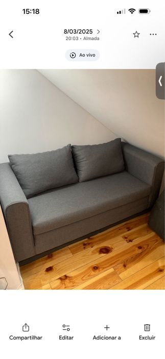 Sofa cama com um defeito nao aparente
