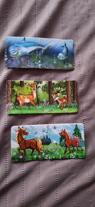 Пазли для маленьких, перші пазл, мама і малиши, де чия мамаи, звірі, ж