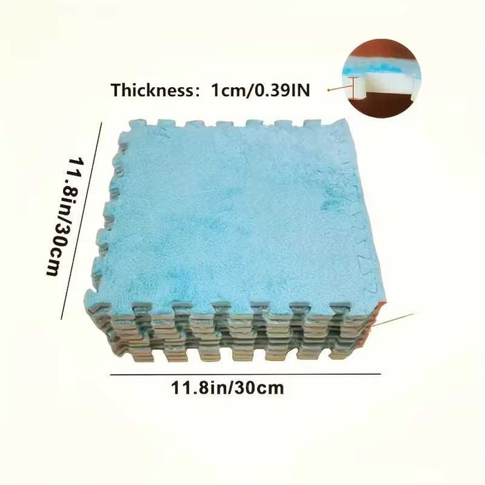 Tapete de Pelúcia 24 unidades várias cores . 30x30cm-novo