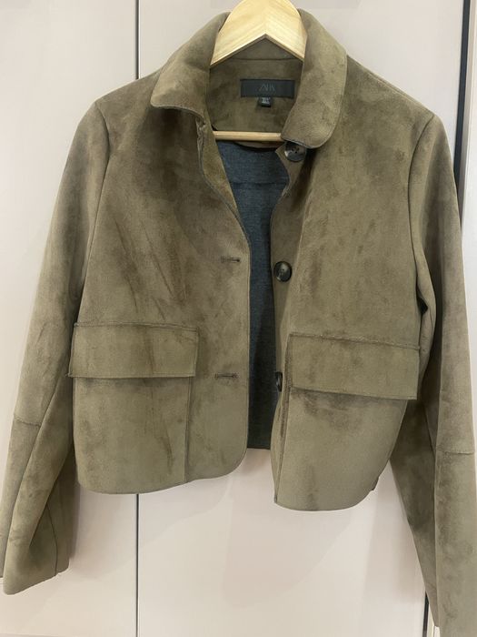 Курточка zara замш