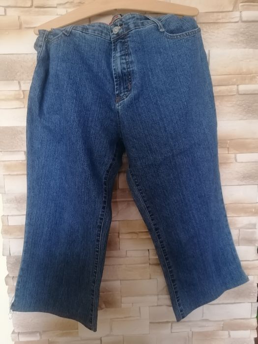 Jeansowe rybaczki damskie, duzy rozmiar 50/52.