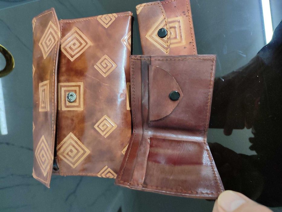 3 Carteiras castanhas novas estilo Boheme