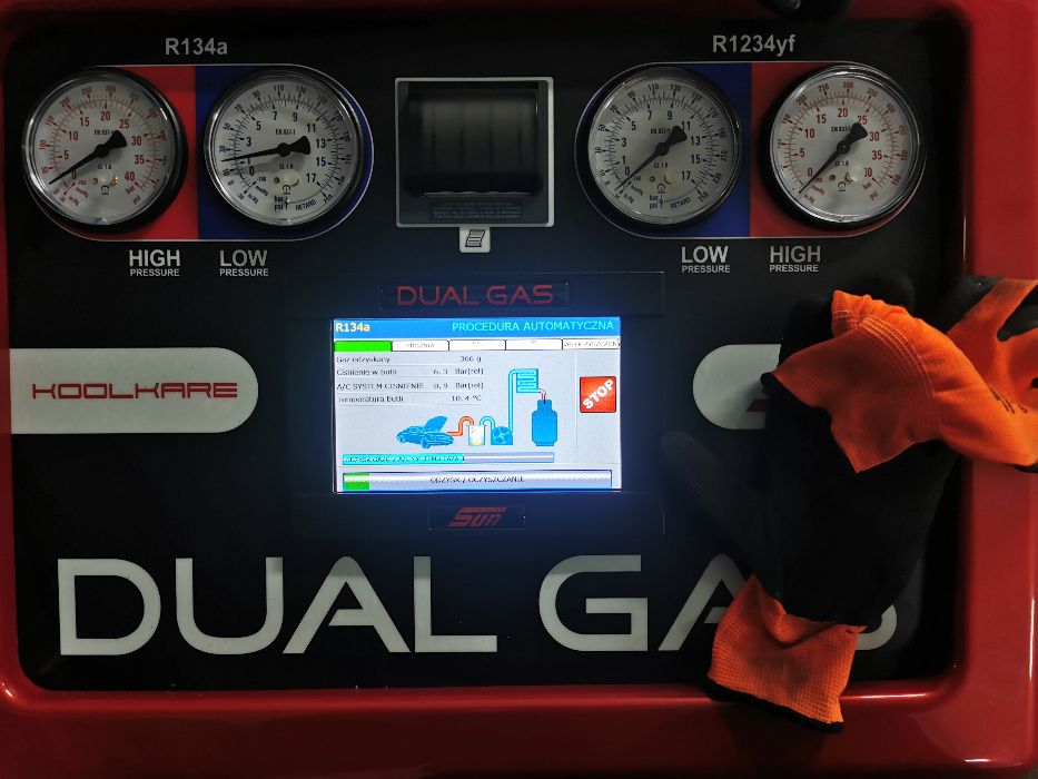Mobilny serwis klimatyzacji czynnik r134a i r1234yf.