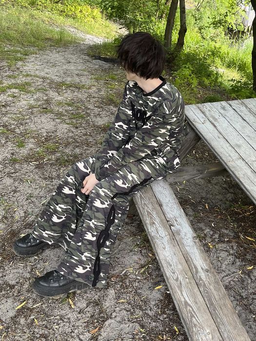 Pants Chains Patch Green Camo/black Light Balenciaga Trackpants