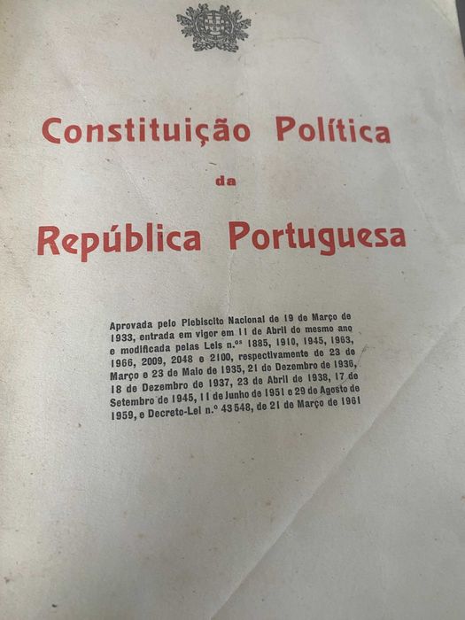 livro constituição politica da republica portuguesa