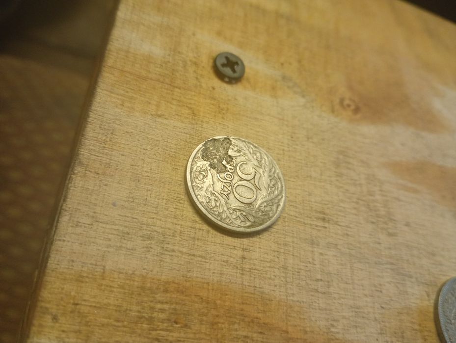 Moneta polska 50 groszy 1923r. Destrukt unikat rzadkość niedolany