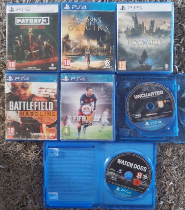 Ps4 jogos e comando.