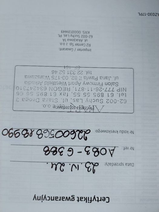 Aztorin, oryginalny zegarek męski, nowy z metką