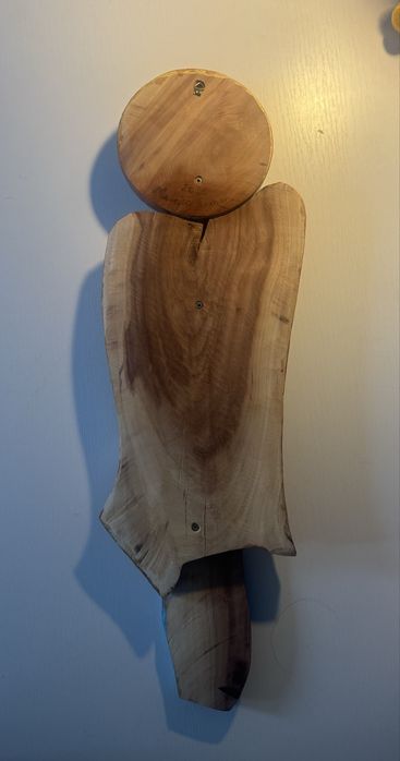 Anioł, drewniany, wiszacy 60 cm