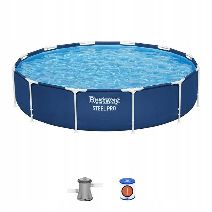 Басейн каркасний Bestway 366x76 см. 6473 л. З НАСОСОМ і фільтром. Новий. Для дому та дачі. Каркасный бассейн