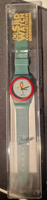 Relógio SRD Watch Collection - Verde e Vermelho com Brasão - NUNCA USADO (caixa selada)
