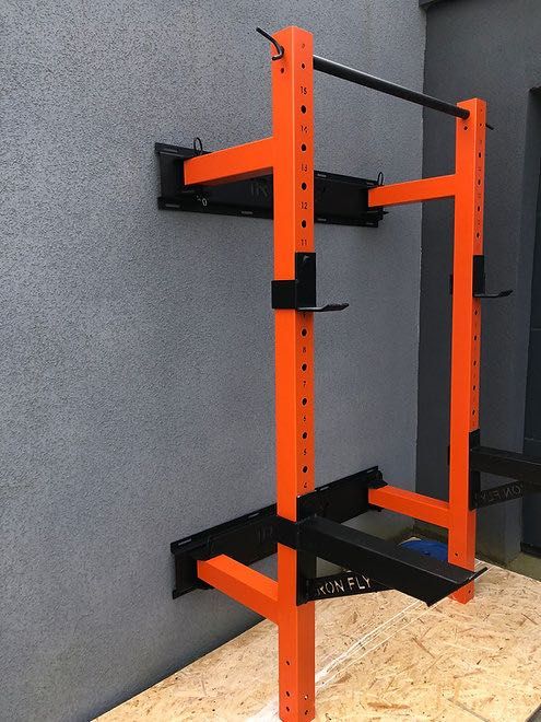 Składana klatka treningowa half rack IRON FLY Premium 80x80x2 mm