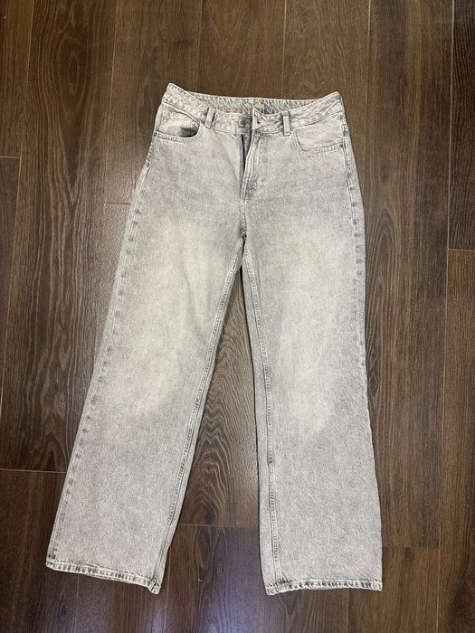 Сірі джинси 38 wide leg