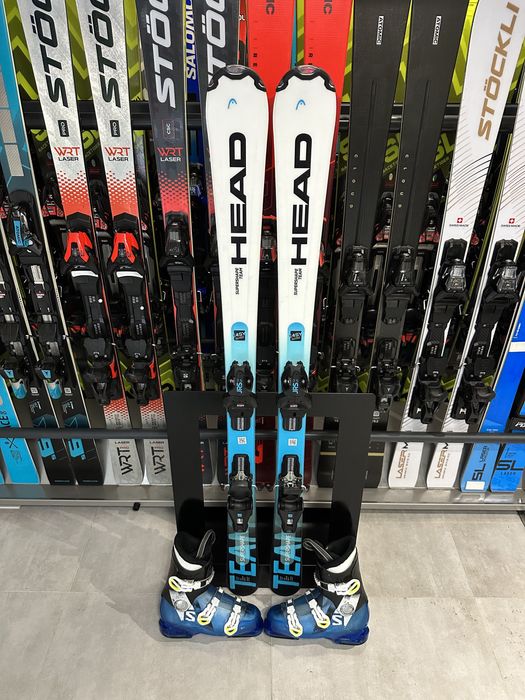 Narty Head Supershape Team 137 cm + buty narciarskie Salomon 24,5 cm