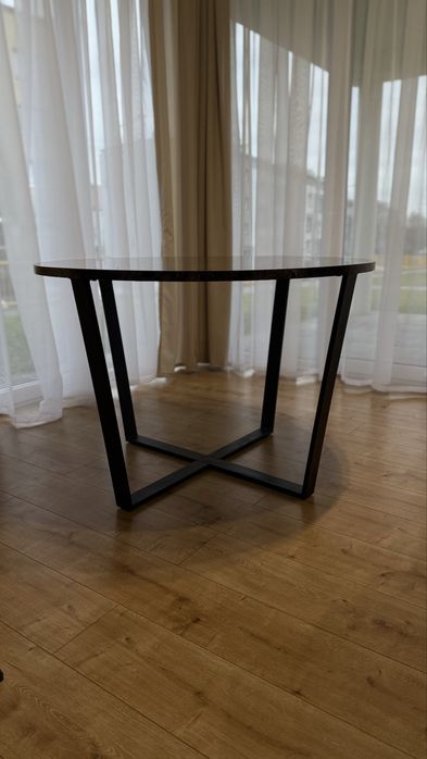 Stół okrągły Efekt Marmuru Westwing 110 cm