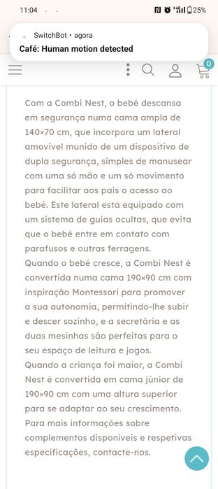 Cama de bebé Trama Nest conversível + colchão NOVO