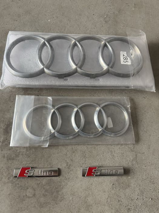 Zestaw Znaczek Emblematy AUDI A6 C7 oraz S Line