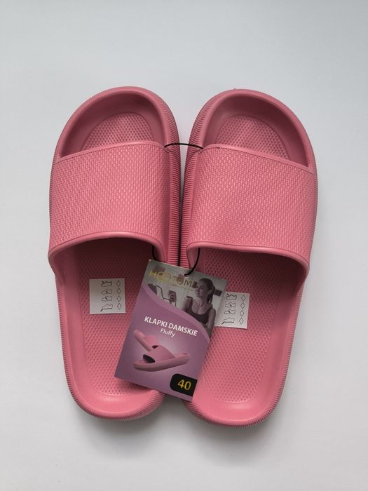 Klapki damskie Hootomi 40 basenowe gumowe różowe
