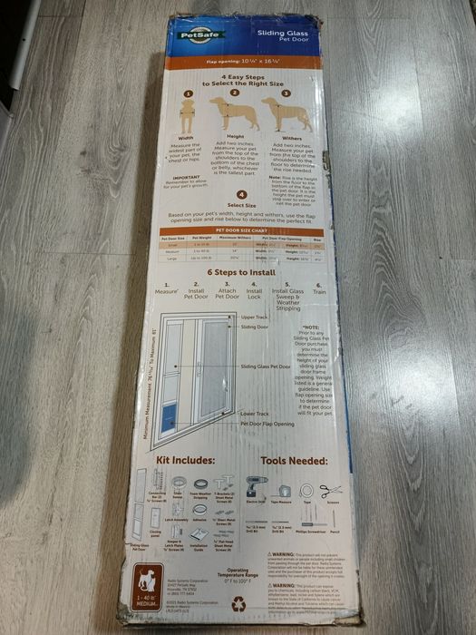 Дверцята для домашніх тварин PetSafe Sliding Glass Pet Door (розмір Me