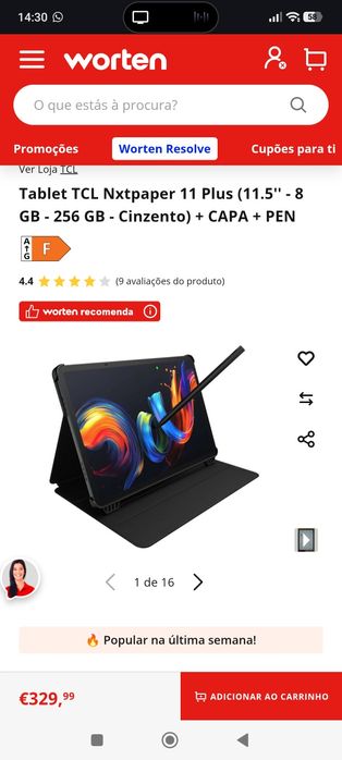 Tablet TCL NXtpaper 11 plus