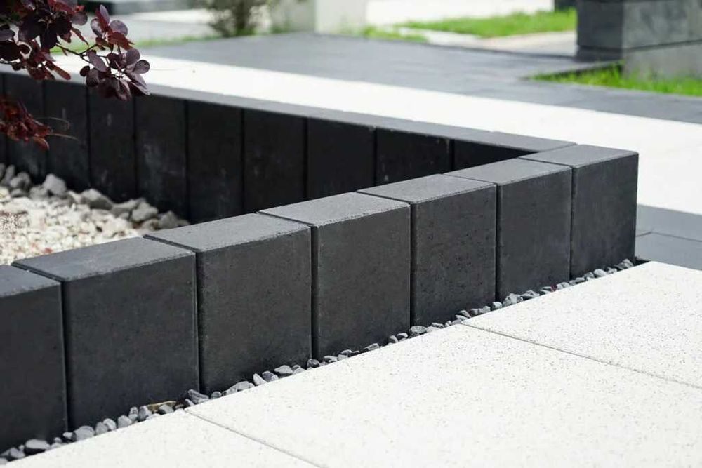 Palisada Novator Bruk-Bet wysokość 60 cm - Grafit - 33szt